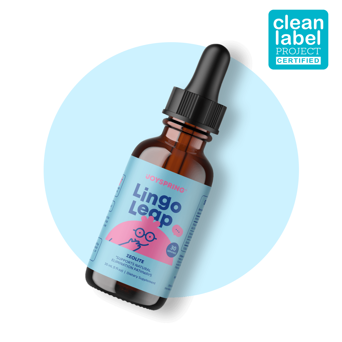 Lingo Leap development support drops, 30 mL bottle with dropper