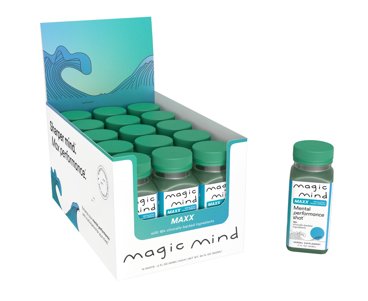 Peak Focus Shot 15-shot box with a single bottle