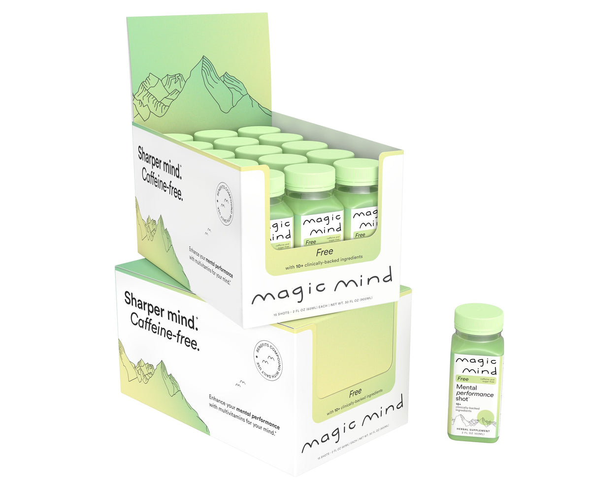 Clear Focus Shot 30-shot pack, two boxes with a bottle