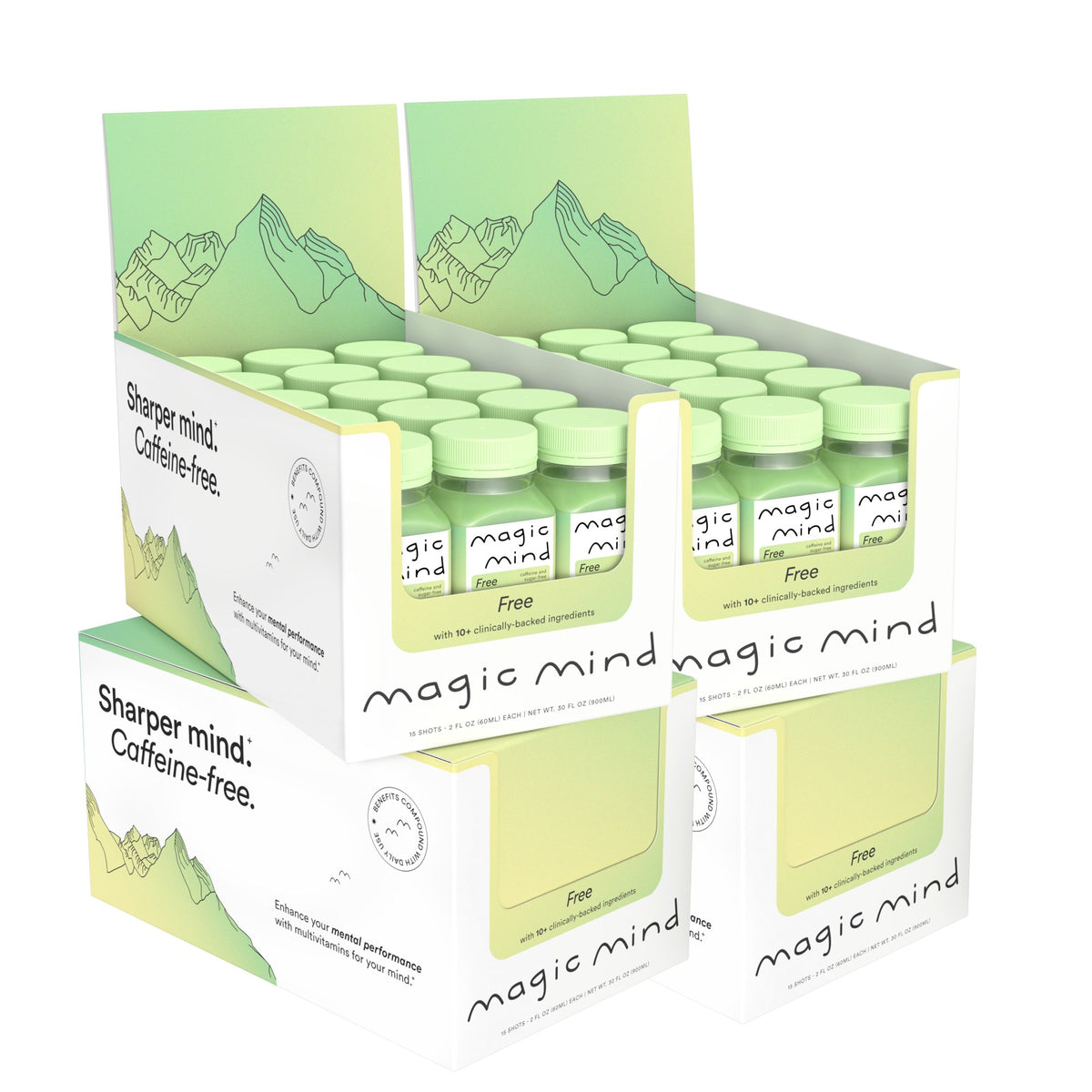 Clear Focus Shot 60-shot pack, four boxes