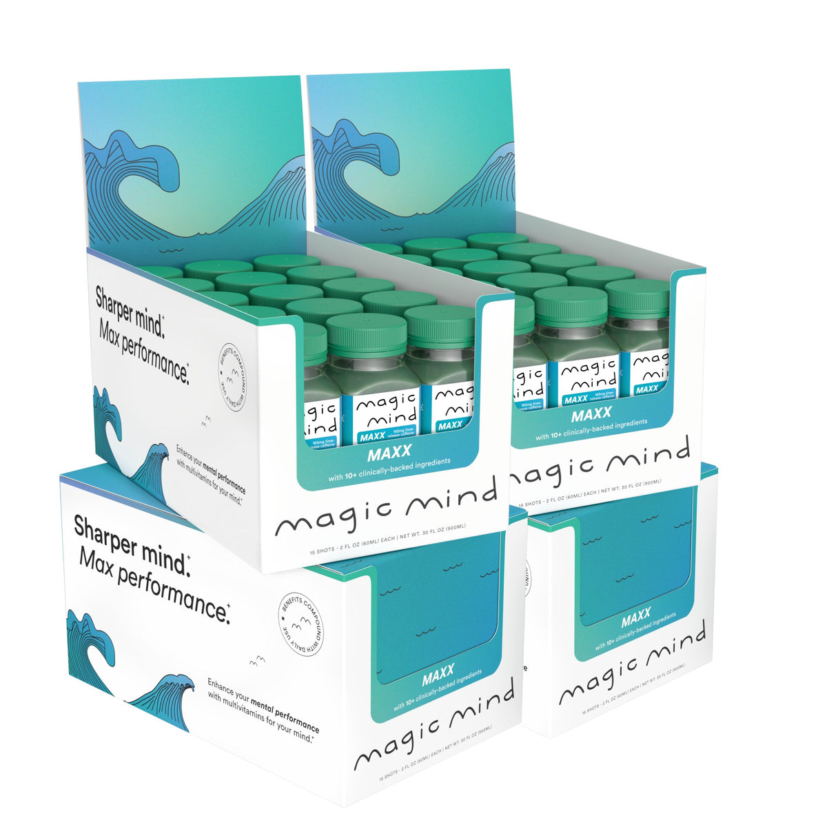 Peak Focus Shot 60-shot pack, four boxes