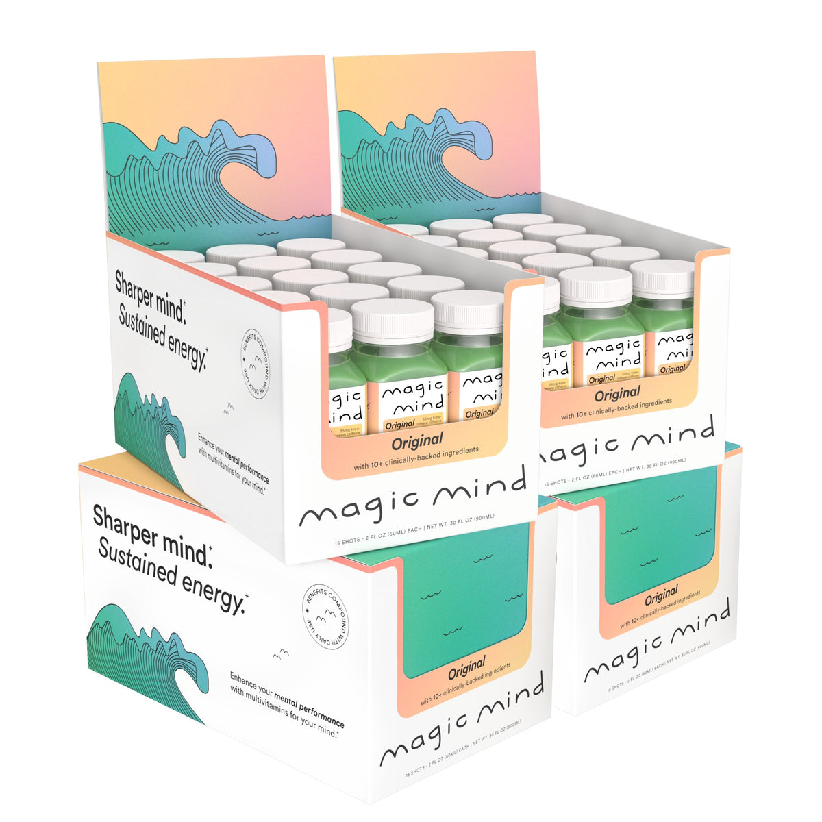 Rise Focus Shot 60-shot pack, four boxes
