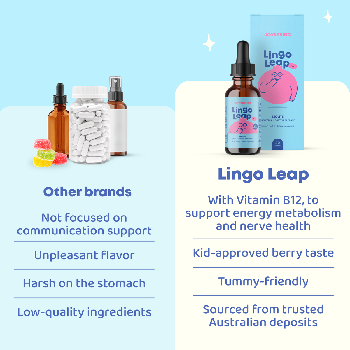 Lingo Leap compared with other kids supplements